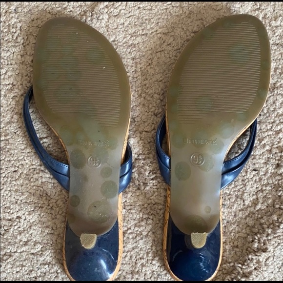 Navy and chestnut sandals - Picture 7 of 15